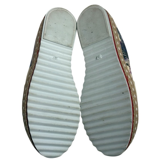 GOBY Peacock Bird-Print Slip-On Espadrilles in Multi Color $185 - Picture 6 of 6